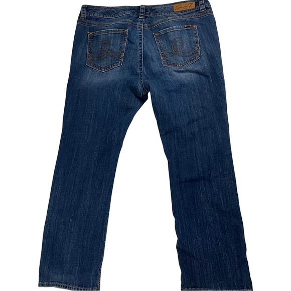 Seven7 Luxe Jeans Size 18 Bootcut Dark Blue Denim - Picture 3 of 7